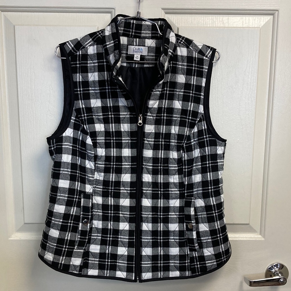 Croft & Barrow Petite Women’s Cotton Flannel Quilted Vest